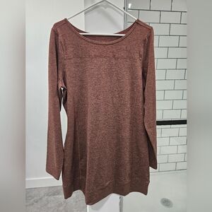 Carve Designs Heathered Brown Long Sleeve Dress